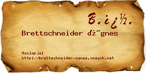 Brettschneider Ágnes névjegykártya